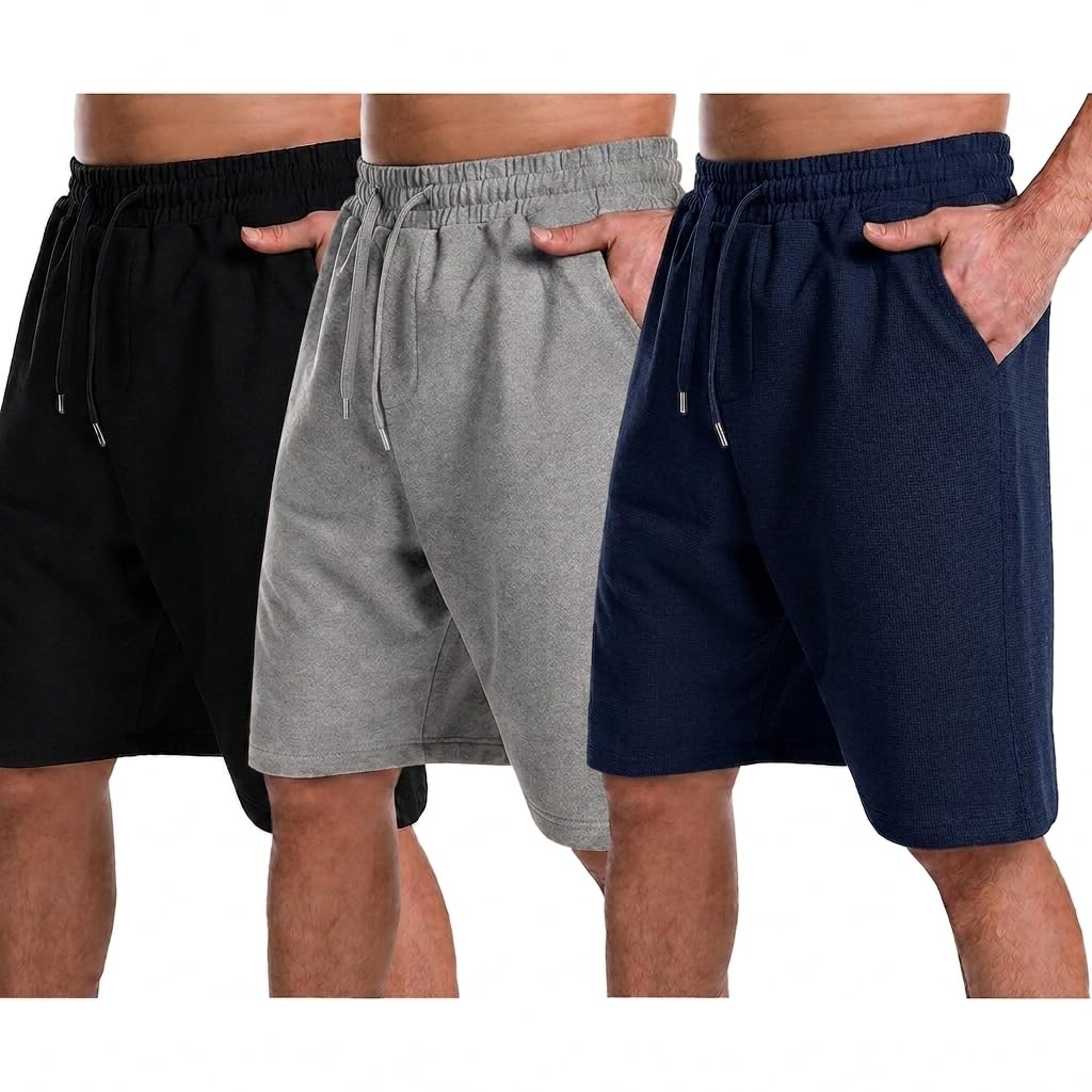 Shorts for Men | Men's Cotton Shorts Combo Pack of 3 | Regular Fit | Soft & Breathable | Casual Wear-picture-44