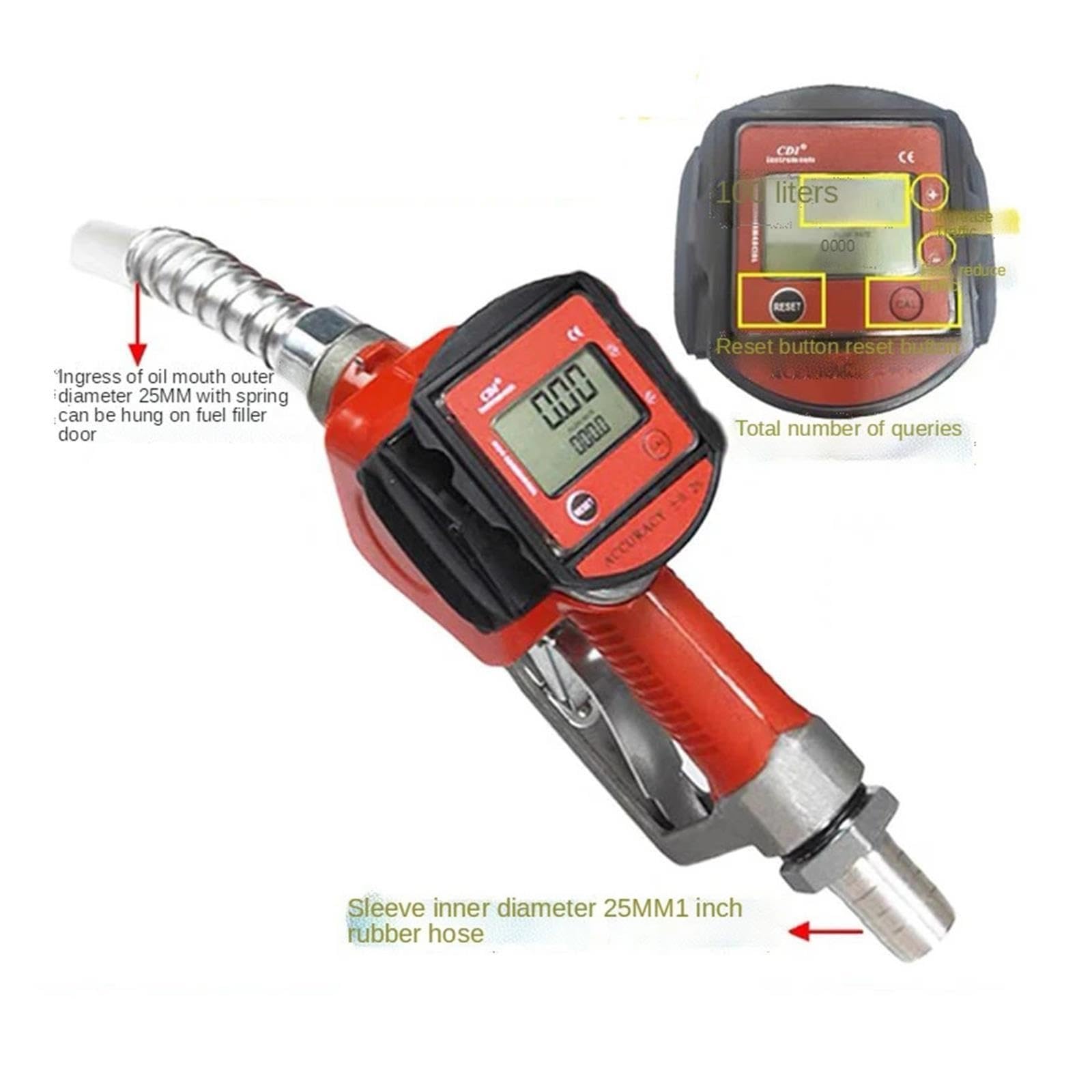 Medidor de Flujo Digital K28, Boquilla Combustible, Queroseno diésel, Gasolina, Pistola, llenado Aceite, Herramientas inyección Aluminio, Nuevo para Uso doméstico