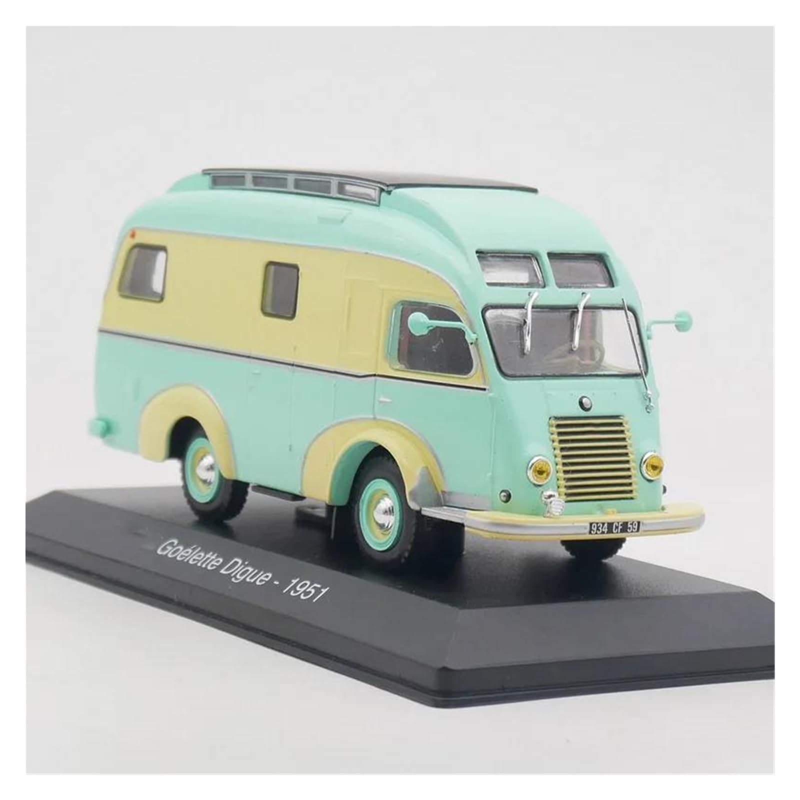 1 43 para Goelette Digue 1951 RV Camper Vehículo Auto Modelo De Aleación Colección Estática Juguetes Recuerdo Miniatura de colección