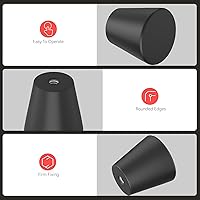 Vista 4 de homdiy 10 Pack Black Knobs for Dresser Black Cabinet Knobs Small Drawer Pulls Round Kitchen Cabinet Hardware Negro