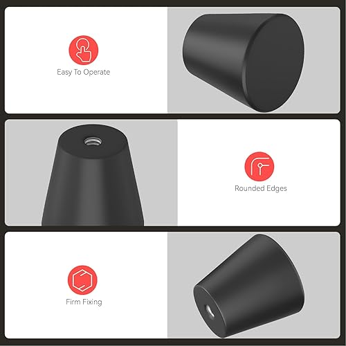 Miniatura 4 de homdiy 10 Pack Black Knobs for Dresser Black Cabinet Knobs Small Drawer Pulls Round Kitchen Cabinet Hardware Negro
