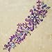 Pure Handmade 10x42cm Bright Crystal Patches Sew-on Rhinestones Applique Aesigns with Stones Sequins Beads DIY for Wedding Dress Decor Accessory Belt Waist Decoration (Purple)
