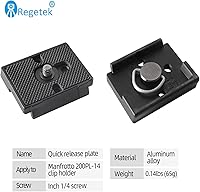 Vista 2 de Paquete de 2 placas de liberación rápida con tornillo de 1/4 "-20 para trípode de cámara Bogen 3157N Manfrotto 200PL-14 RC2