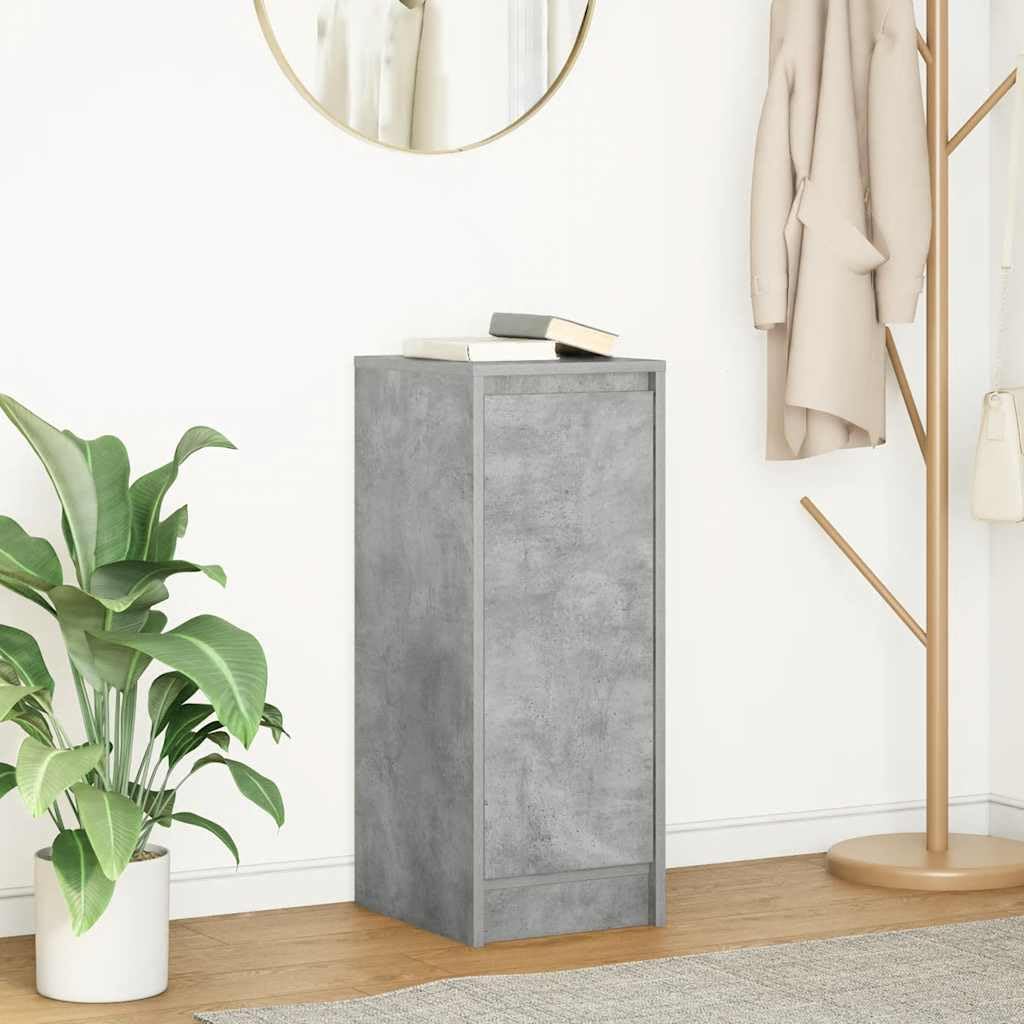 vidaXL Buffet Gris béton 29,5x34x76 cm Bois d'ingénierie