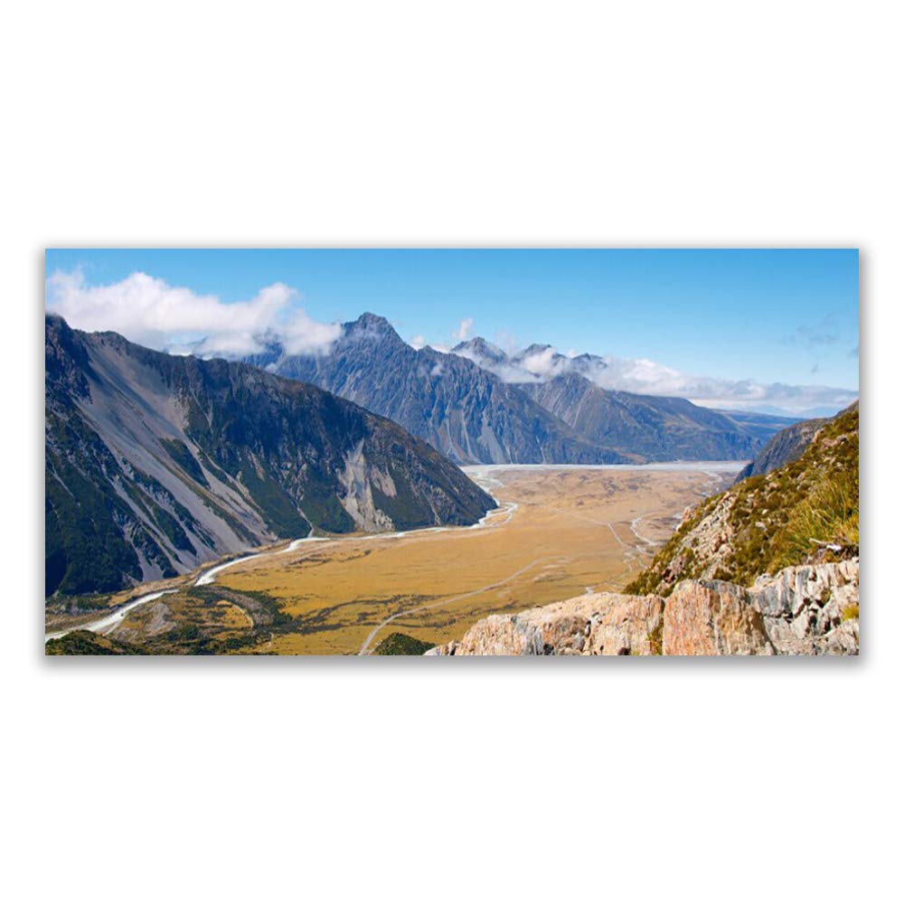 Tableau déco montagne : impression sur toile 120x60cm pour salon