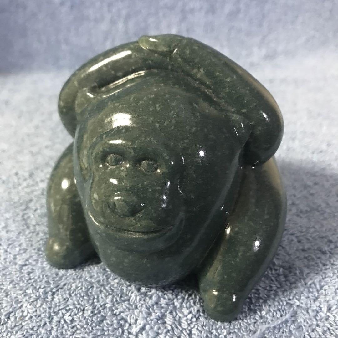 ❣️年末年始大特価#130 天然緑御影石製猿 130 天然緑御影石製猿 130 天然緑御影石製猿 130 天然緑御影石製猿