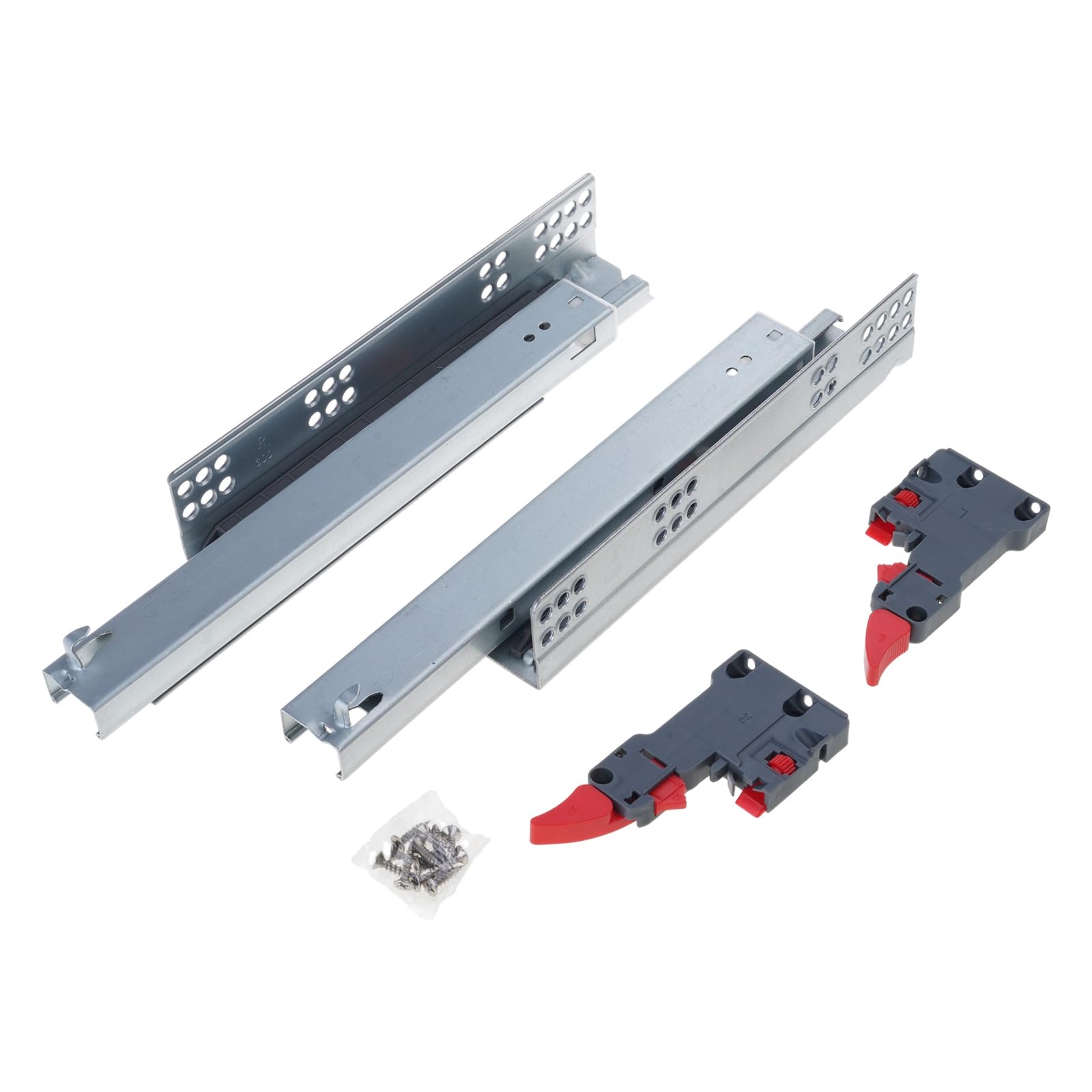 Undermount Soft Close Drawer Slides Concealed Bottom Mount Full Extension Rails with Rear Bracket for Kitchen Bedroom Concealed Drawer Runners