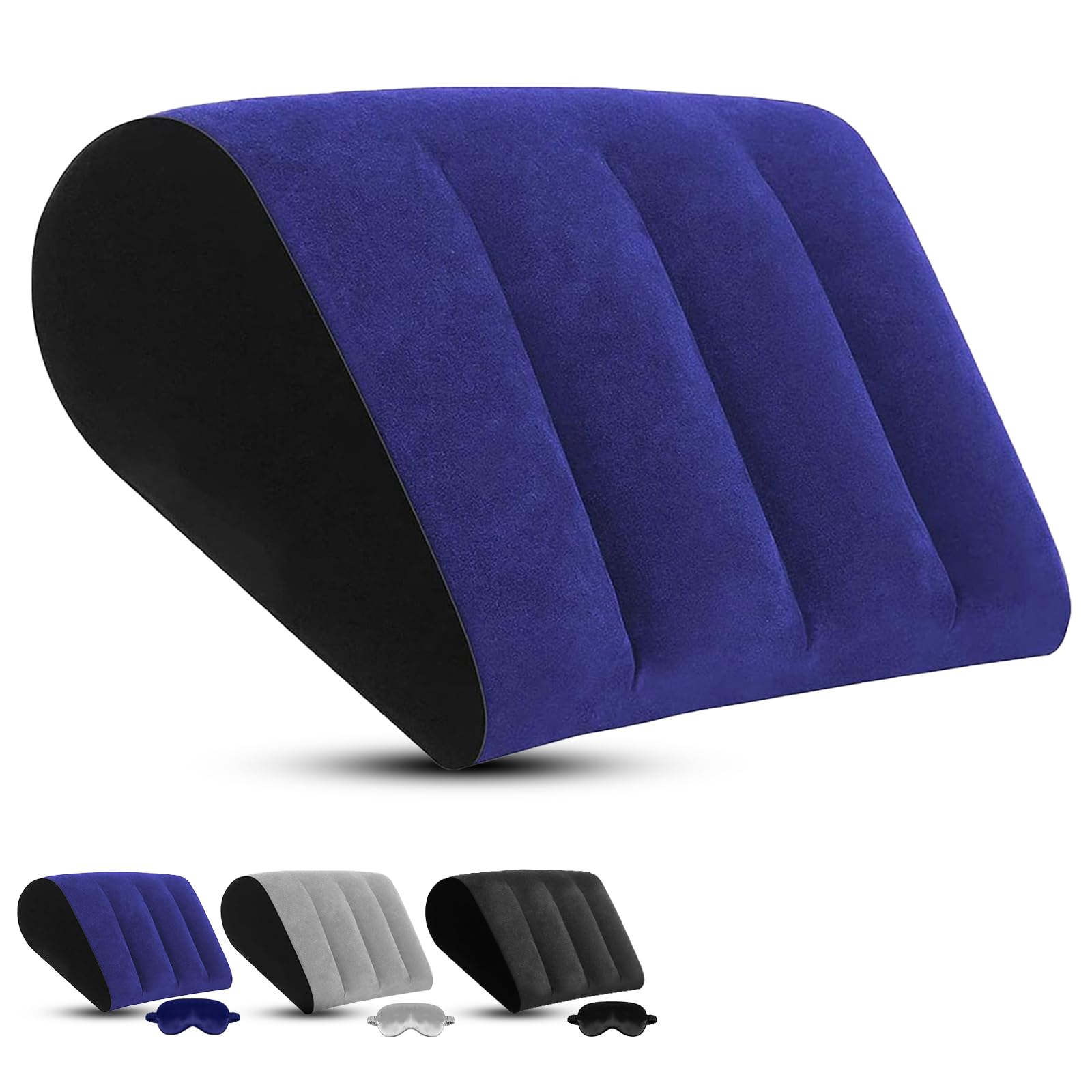 ProPillows Inflatable Wedge Pillow for Sleeping - Portable Wedge Bed Wedge for Backrest Sleeping Body Positioners, Leg Elevation, Knee Support Acid Reflux,Snoring,Camping (Blue)
