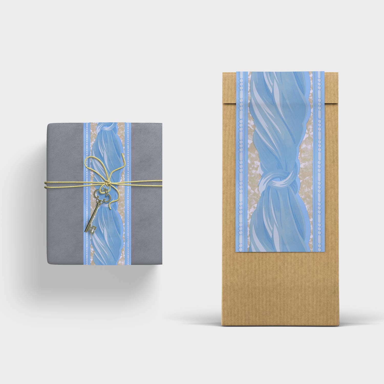 Livelynine Bordi Adesivi per Pareti Blu Greca Adesiva per Parete Bagno Bordi per Carta da Parati Azzurro Bordo Adesivo per Pareti in PVC Bambini Cucina Impermeabile Lavabile Autoadesiva 10CM X 10M