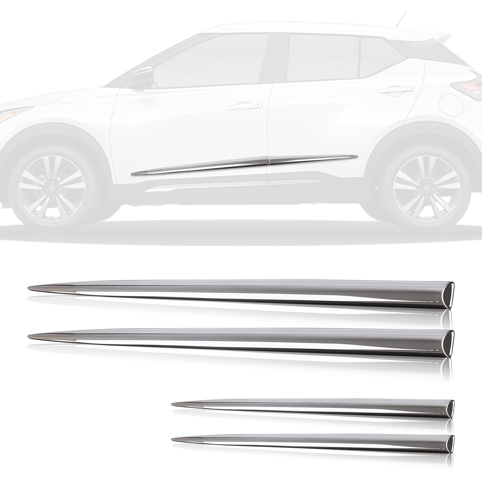 4x Car Door Protection Strips for Renault Clio V 2019-2026