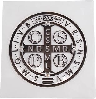 Adesivo Carro Medalha São Bento 10x10cm LJ-MOA0026V-M