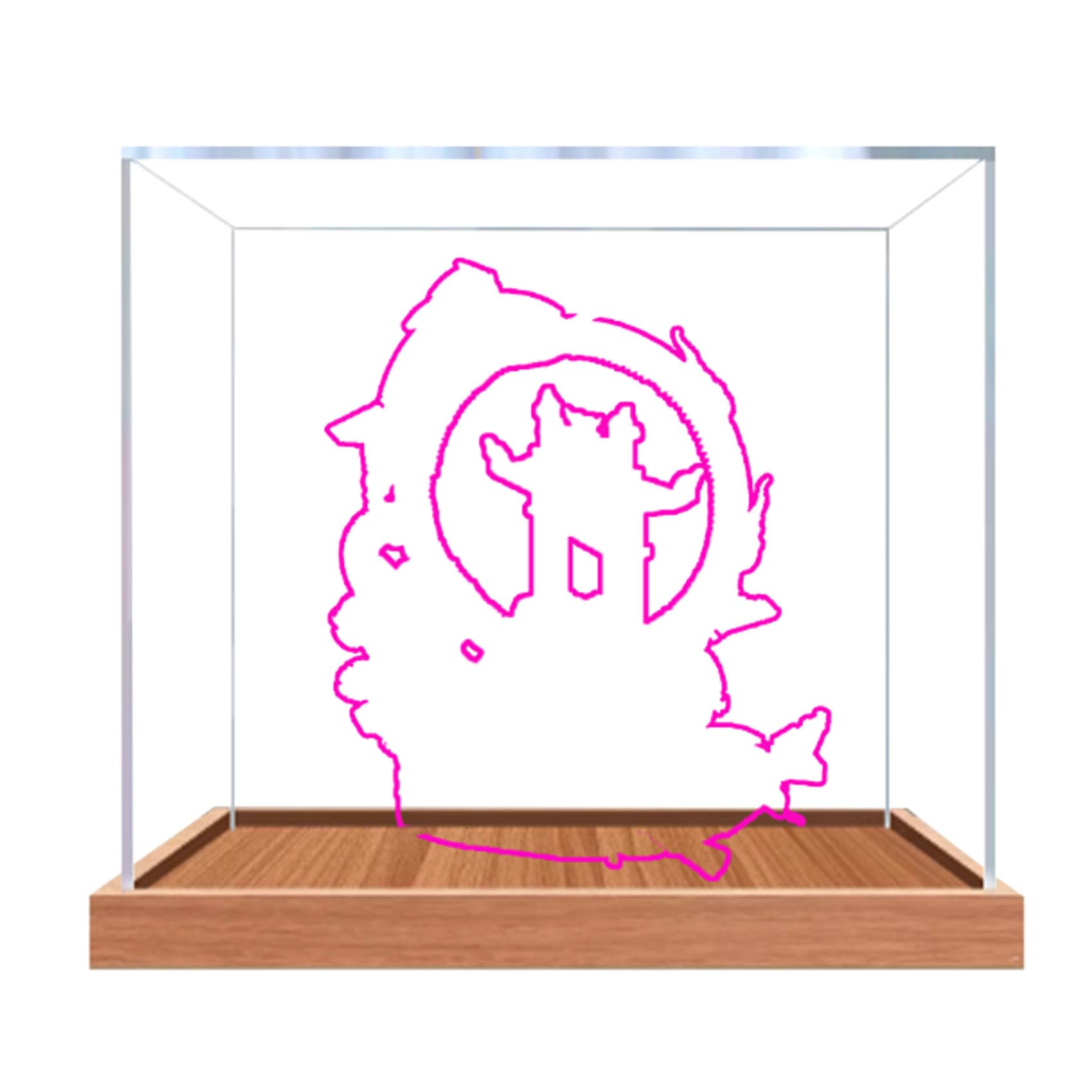 Acrylic Display Case for Le-go 80120 The Carp Leaping Over the Dragon Gate Model, Dustproof Display Box (display box only) (StyleB 2mm)