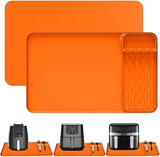 エアフライヤー用シリコンマットカウンタートッププロテクター滑り止めこぼれ防止キッチンアクセサリーパッドエアフライヤーアクセサリー滑り止めマット