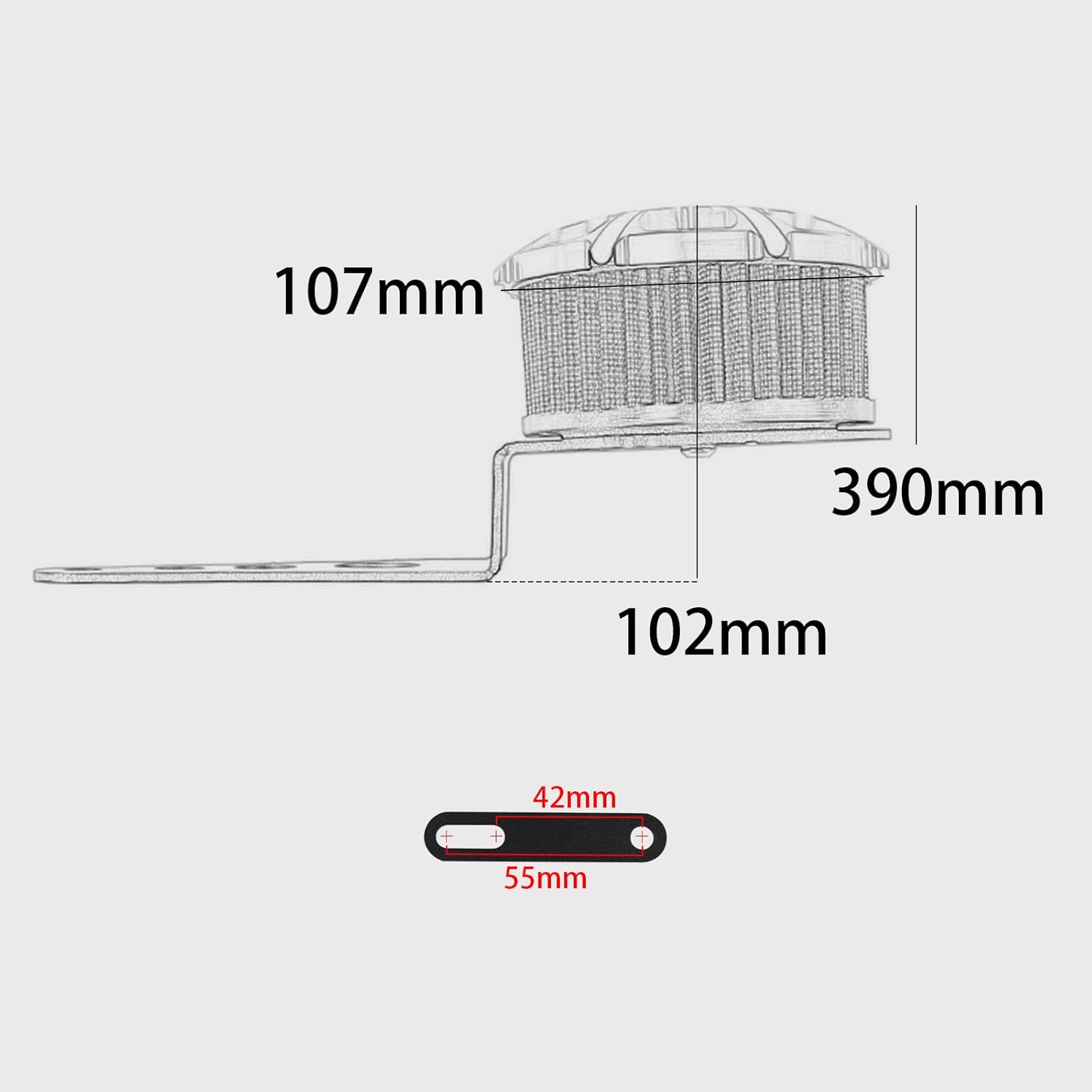 Motorcycle Engine Cover Guard Right Side Decorative Trim cover Engine Shield Plate Cover fit for Ho&n&da Rebel CMX250/300/500 CL250 CL300 Accessories 2017-2024 (Black)