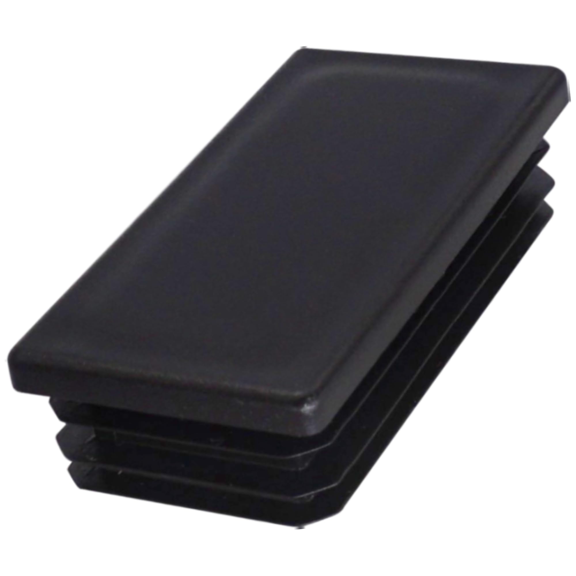 SKIR'CO (28 pcs) Rectangular Plastic Plugs 40 x 80 mm, Mat Tube End Caps, Rectangle Tube Inserts, Fence Post Plugs, Black RAL 9005