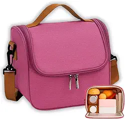 Bolsa Térmica Lancheira Com Alça Transversal Para Marmitas e Lanches - Porta Refeições Moderno e Compacto de Trabalho Passeios e Academia Fitness