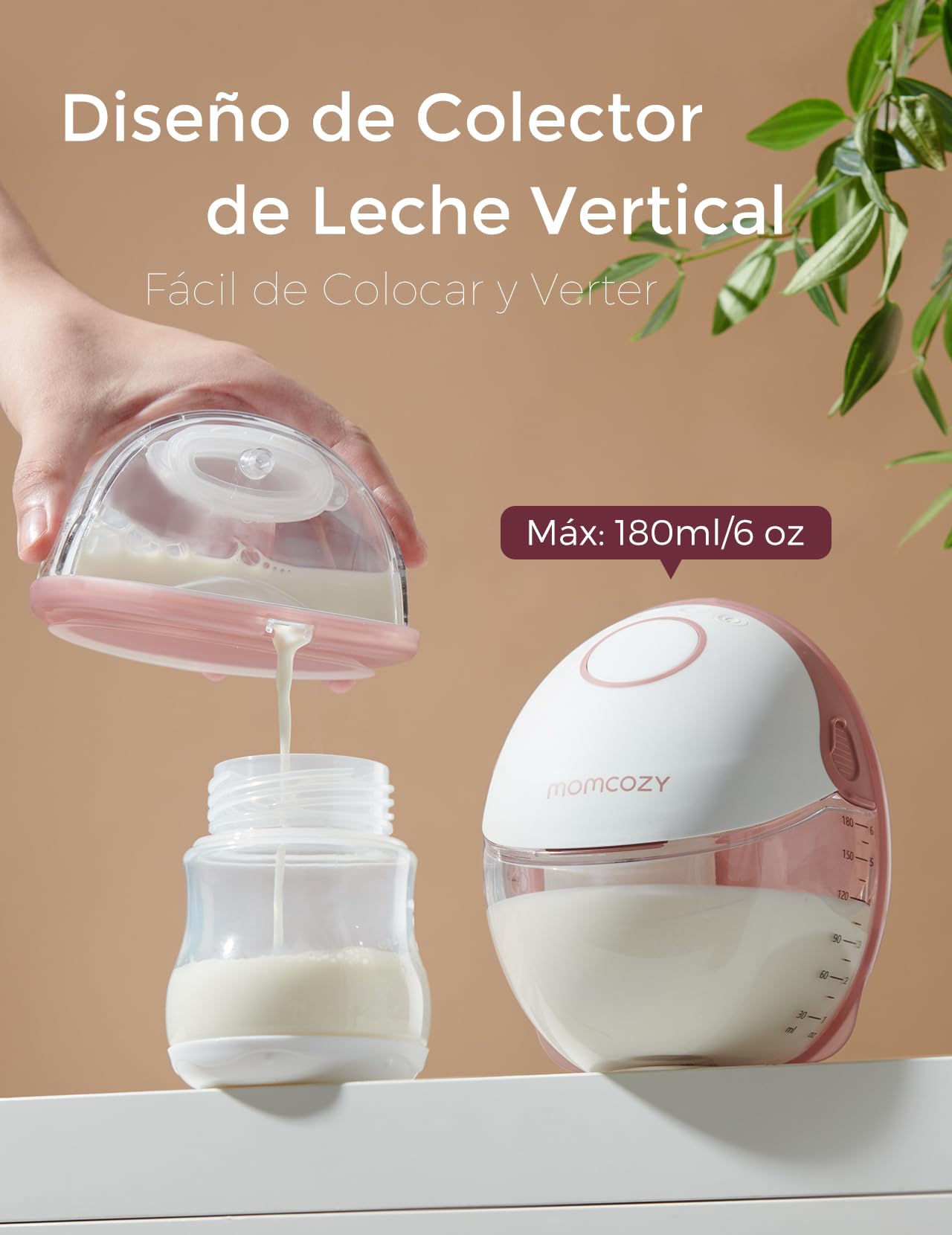 Momcozy M6 Sacaleches Eléctrico Manos Libres, Extractor de Leche Portátil con Pantalla LED, 3 Modos y 9 Niveles, Succión Ajustable, Brida DoubleFit de Ajuste Cómodo, 24 mm