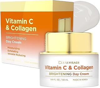 Clear Visage Vitamin C & Collagen Moisturizing Day Cream - Transformative Anti-Aging Korean Skin Care - Amazing Help to Ac...