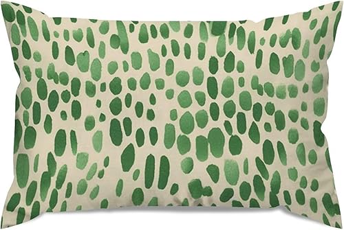 Chinoiserie Touches - Fundas de almohada de estilo asiático con toques azules y blancos, funda de almohada de antílope colorido, decoración del