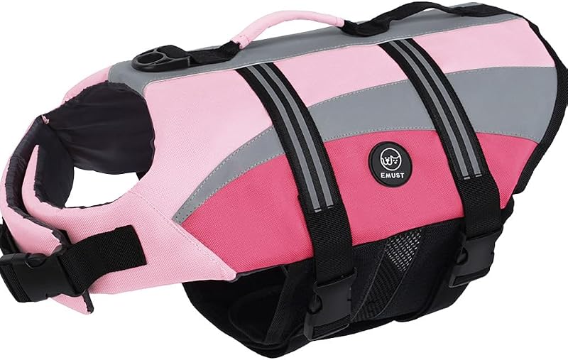 Colete Salva-Vidas para Cães EMUST em Oxford Ripstop com Faixas Refletivas