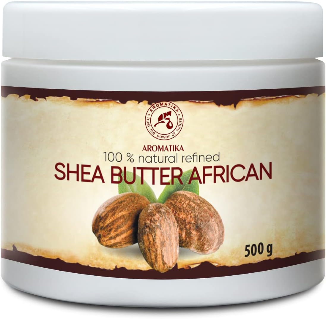 Shea Boter 500g Geraffineerd – 100% Puur Natuurlijke Lichaamsboter – Rijk aan Mineralen & Vitamines voor Intensieve Huidverzorging – Massage – Wellness – Cosmetica – Ontspanning – Anti-Rimpels – Anti-Aging – Hydrateert – Vochtinbrengend