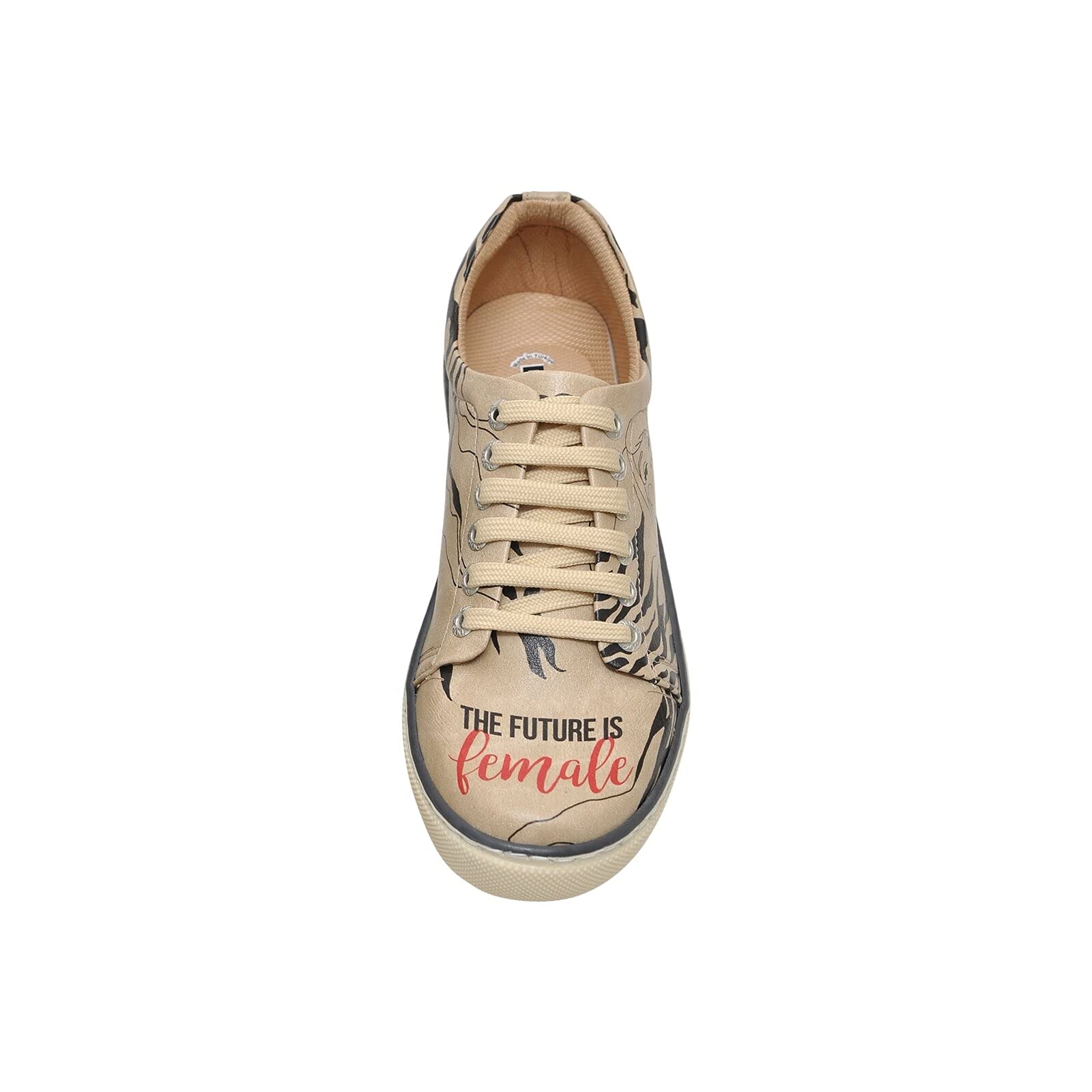 DOGO Sneakers, Zapatilla de Deporte Mujer, Beige, 37 EU