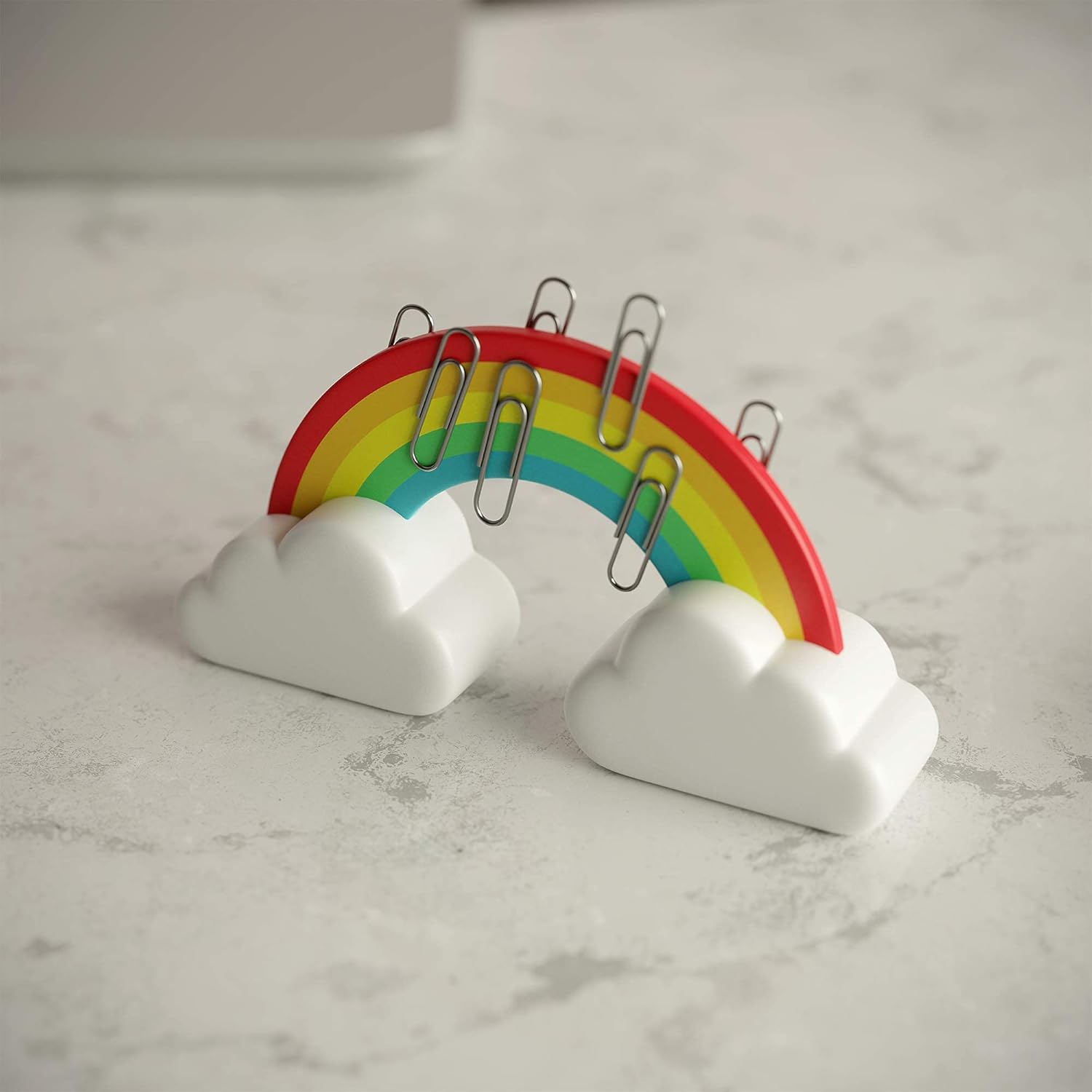 Rainbow Paperclip Holder Magnet Office Desktop Desk Organiser by Mustard