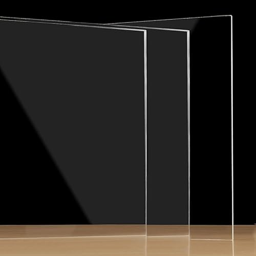 Miniatura 5 de Paquete de 6 hojas acrílicas de 12 x 12 pulgadas, hojas de plexiglás transparentes de 18 pulgadas de grosor, placas de vidrio acrílico transparente