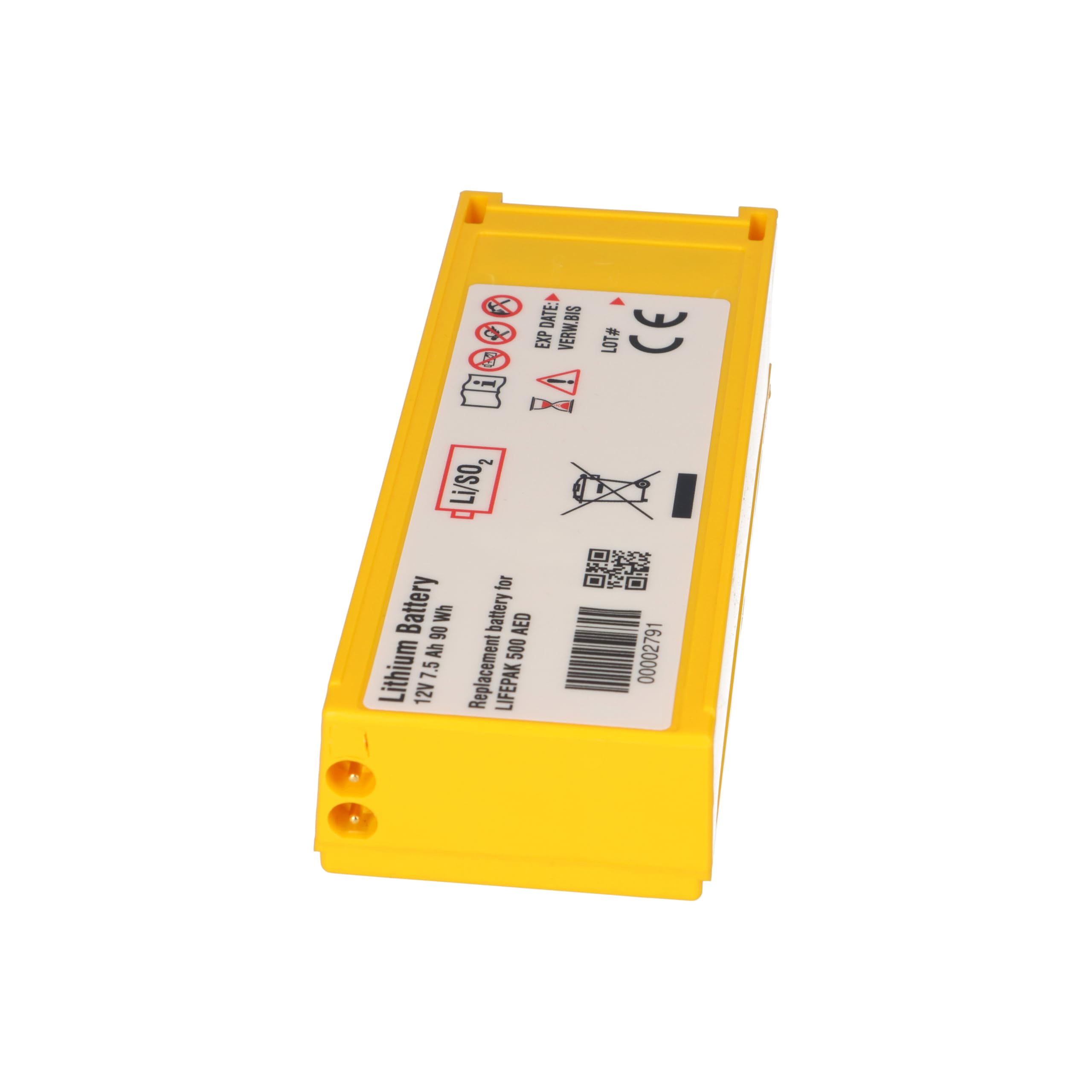 AKKUmed bateria litowa do Physio Control Lifepak 500, 7,5 Ah, 12 V, 190 x 74 x 42 mm