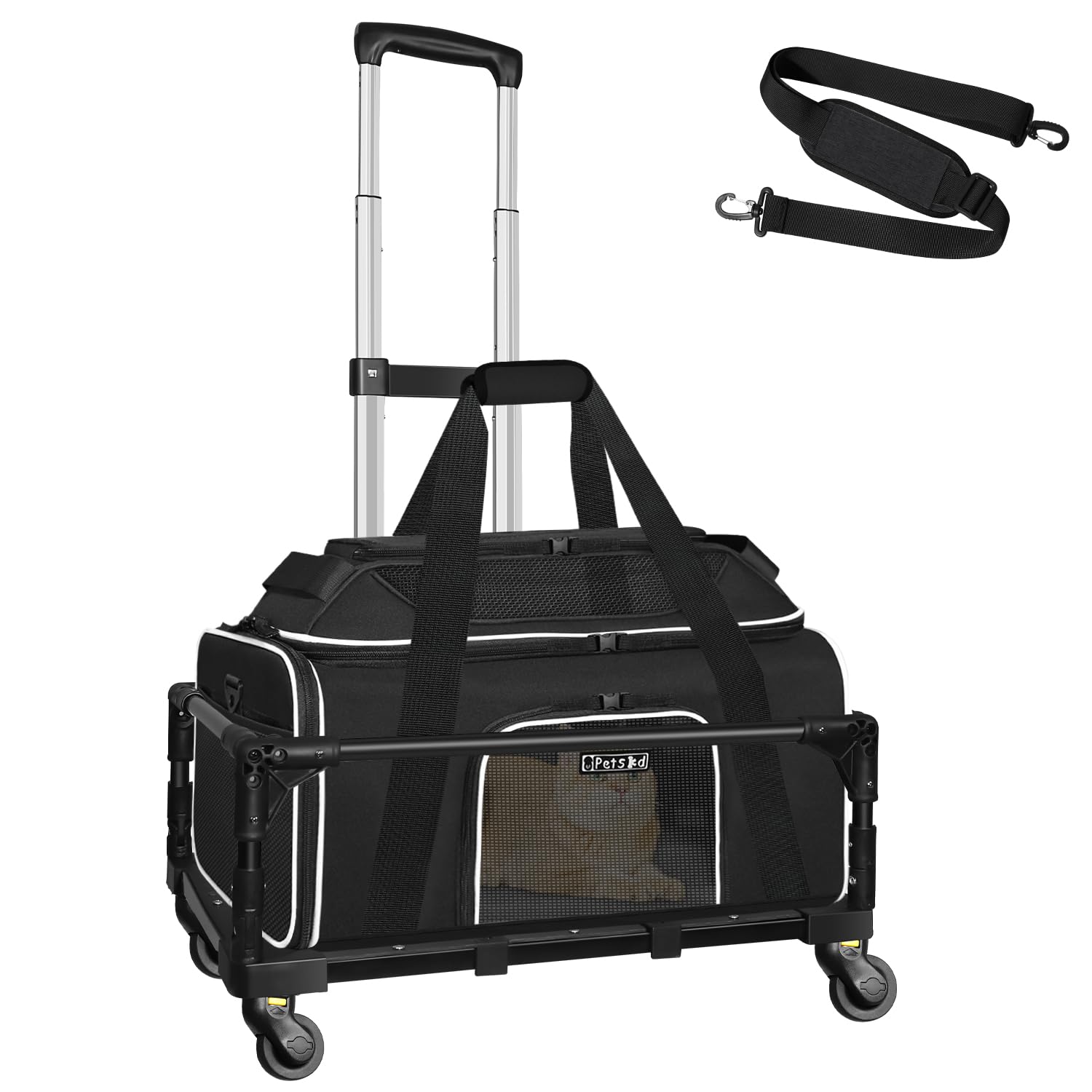 Amazon.com : Petskd Top-Expandable Small Pet Carrier with Wheels