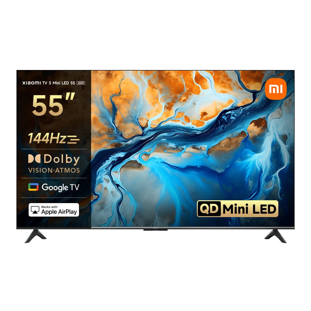 Xiaomi TV S Mini LED 55, QLED, 55 inch, Dolby Vision, Atmos144Hz