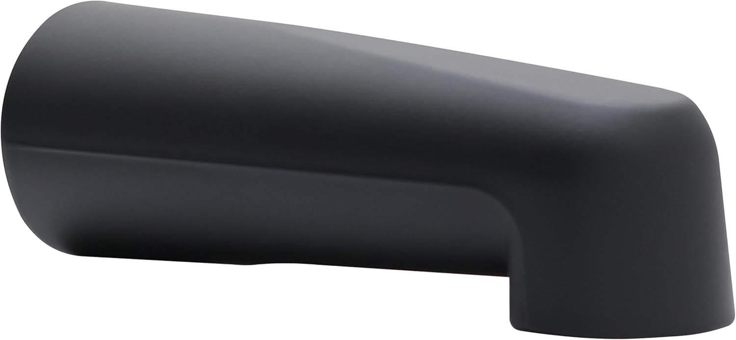 Westbrass E507-1F-62 7" Reach Wall Mount Tub Spout, Matte Black