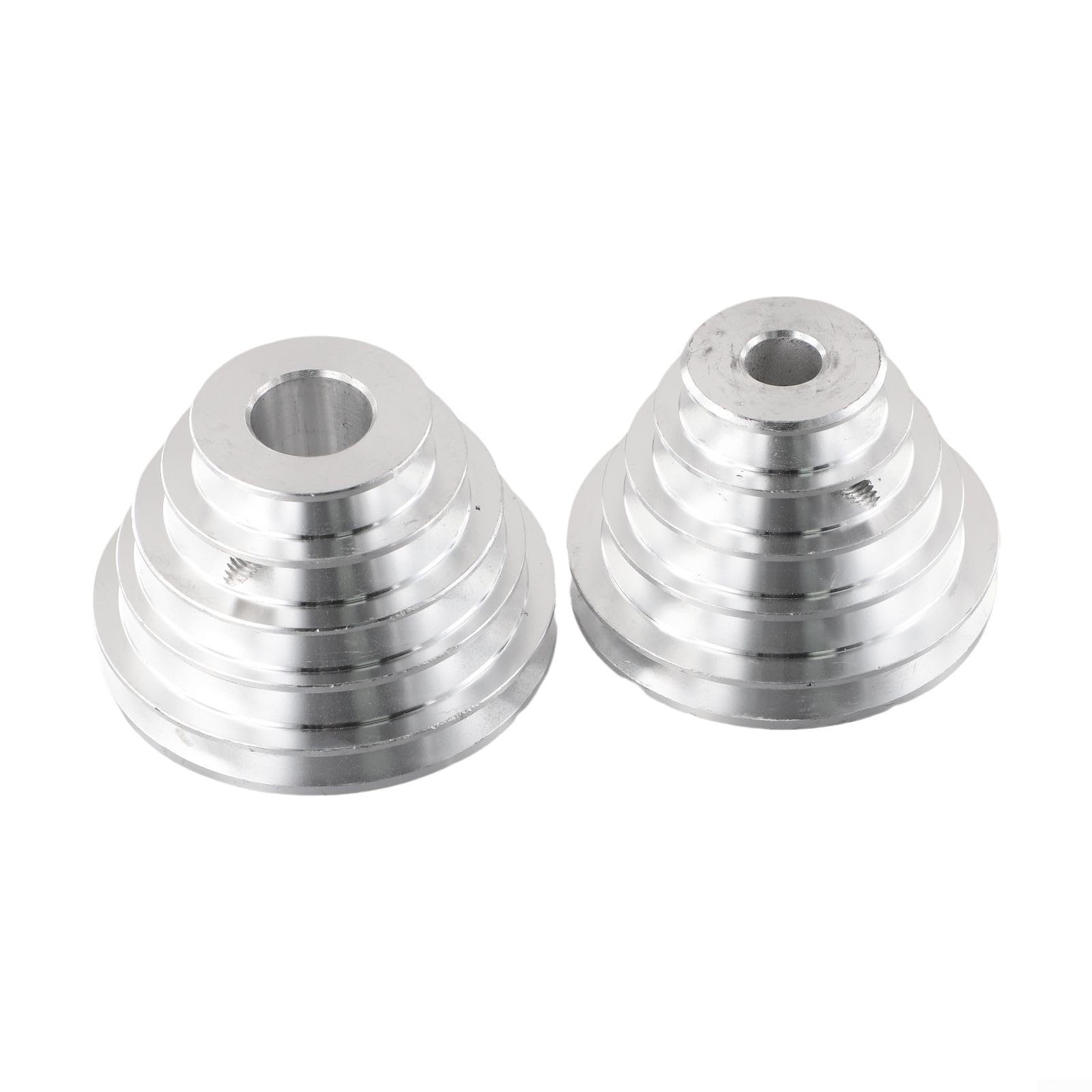 14/22mm Bore 5 Step A Type V-Belt Pagoda Pulley Belt, Pagoda Pulley Wheel Aluminum Transmission Wheel for Benchtop Drill Press(2pcs set)