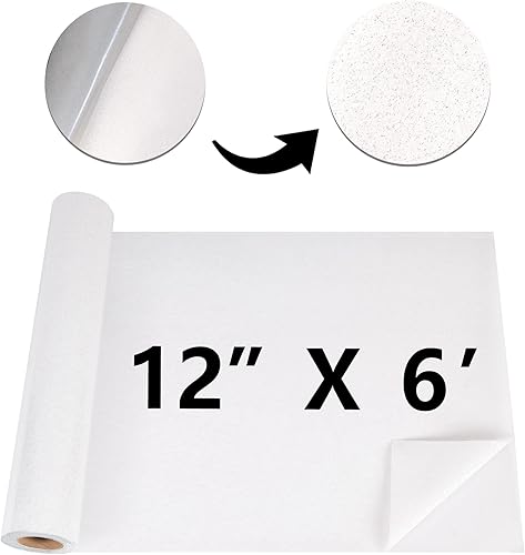 Vista 199 de HTV - Rollos de vinilo de transferencia de calor negro de 12 pulgadas por 8 pies, rollo en rollo para planchar en camisetas, fácil de cortar