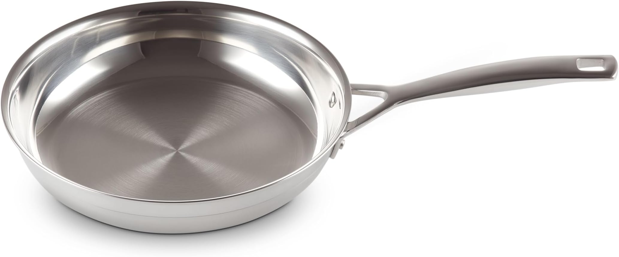 LE CREUSET 3-Ply Stainless Steel Uncoated Frying Pan, 24 x 5 cm, Silver, 96200224001100