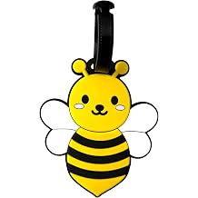 Cute Bee Silicone Luggage Tag Cartoon Animal Bag Tags | for Travel Identify Suitcase Accessories Personalized Labels