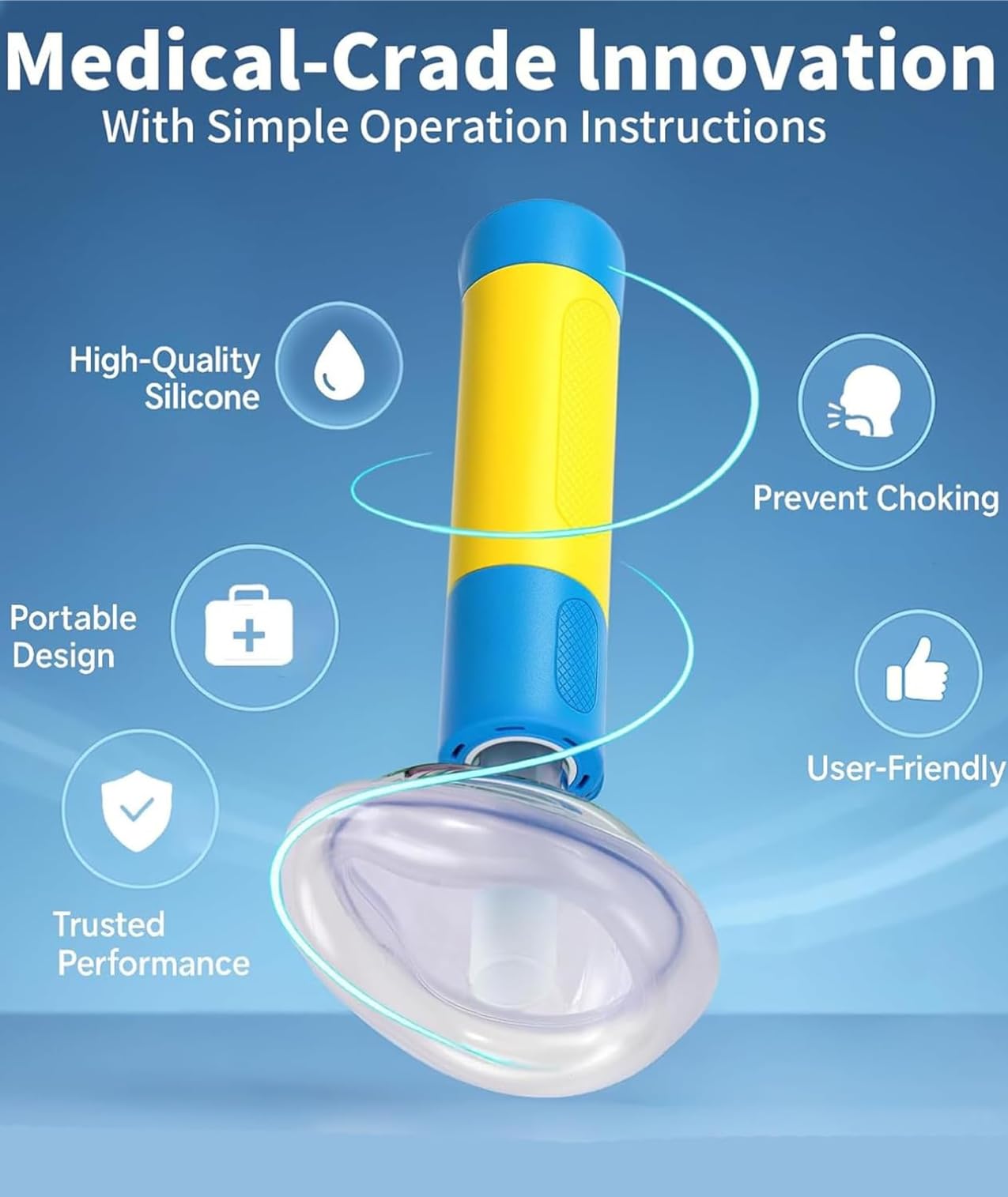 Anti Choking Device – Choking Rescue Suction Kit for Kids & Adults | First Aid Airway Clearing Device for Home, Travel & Emergency Use | Includes Emergency Instruction Manual | Pro — Amazon image 5