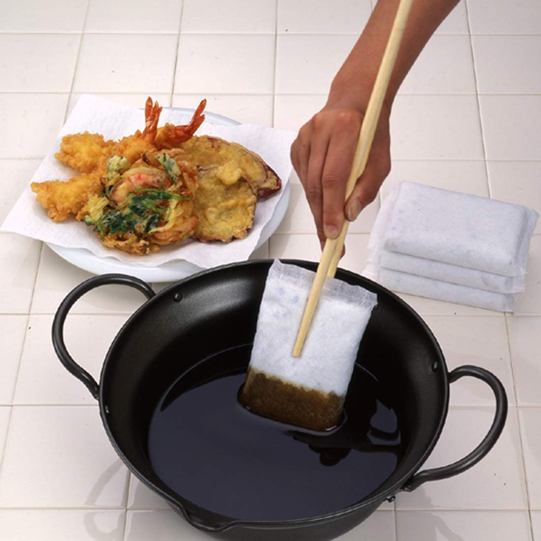 Towa Sangyo Oil Treatment Tempura Oil Suction Pad Value Pack of 8, Set of 3