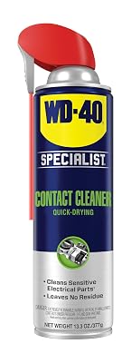 WD-40 Specialist® Contact Cleaner for Metal, Plastic, Rubber, Electrical Contacts, Battery Terminals, Switches, Fast-Drying Cleaner for Terminals & Motors, Auto, Bigger Can, 13.3 OZ, Single Can