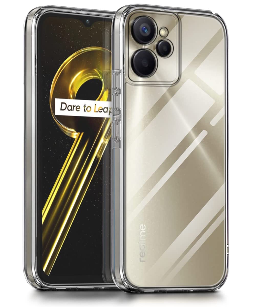 WOW IMAGINE Ultra-Hybrid Crystal Clear Back Case Cover for Realme 9i 5G | Hard Back | Slim Fit Shockproof Design | Camera Protection Bump | Back Cover Case (PC,TPU | Transparent)