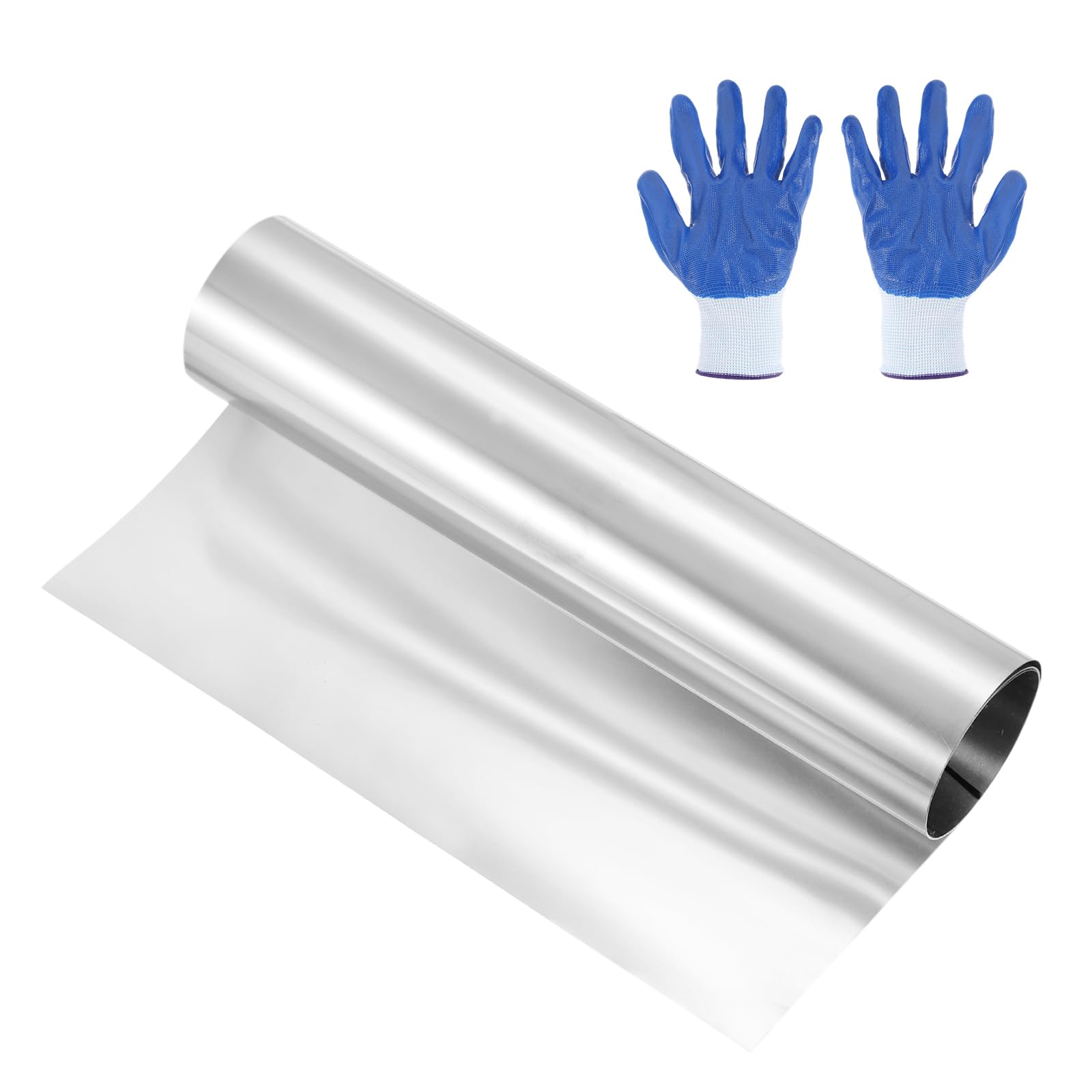 QUARKZMAN Rotolo Di Lamierino In Acciaio Inossidabile 304 Spessore 0.15mm X 300mm X 1m Nastro Metallico Lastra Pannello In Acciaio Inox Per DIY Cucina Attrezzatura Elettronica Argento