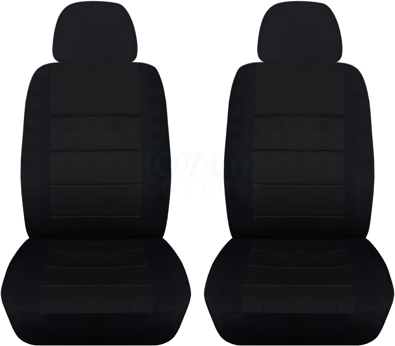 TOTALLY COVERS Solid Car Seat Covers w 2 Separate Headrest