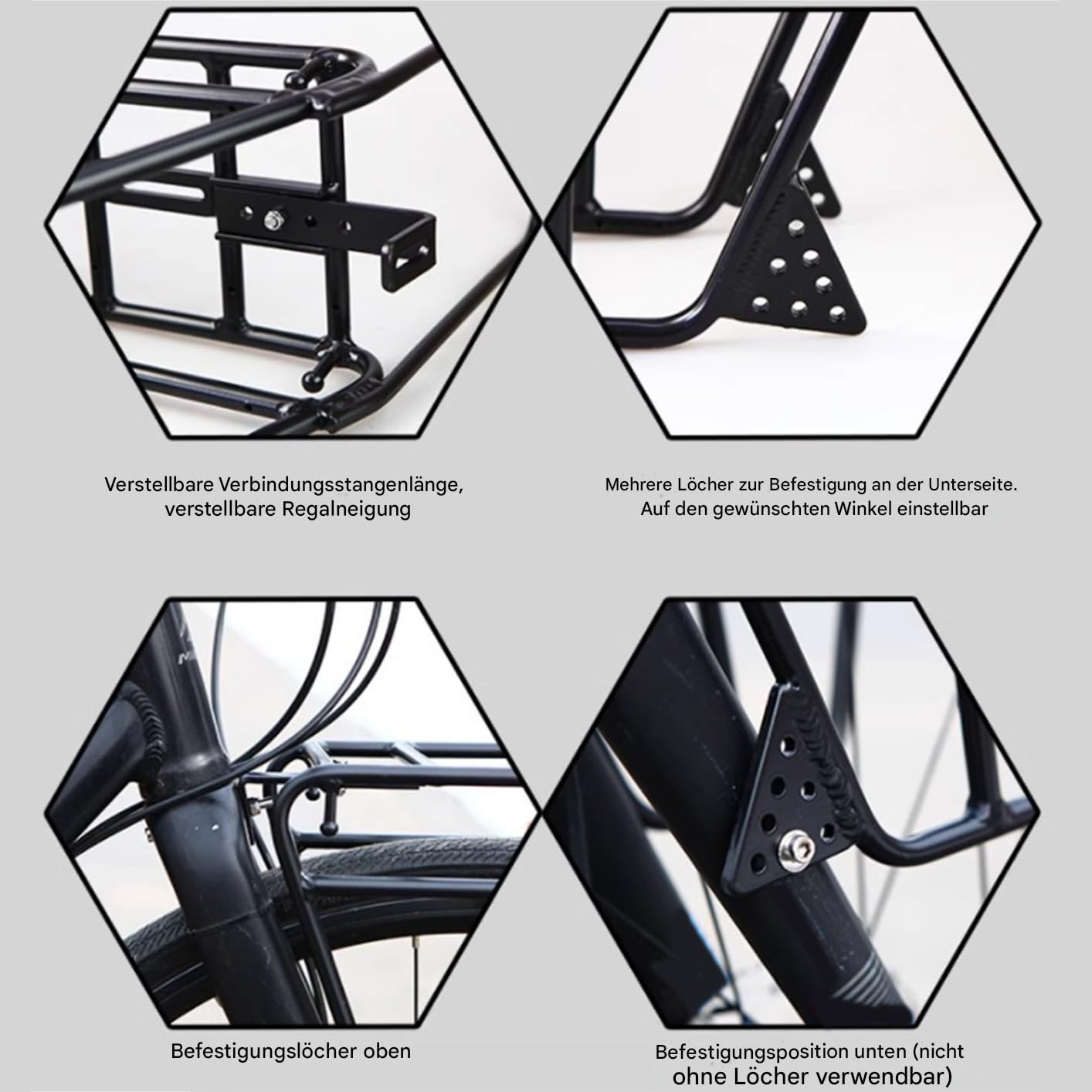 Portaequipajes Delantero Bicicletas Soporte Reposapiés Parrilla Accesorios