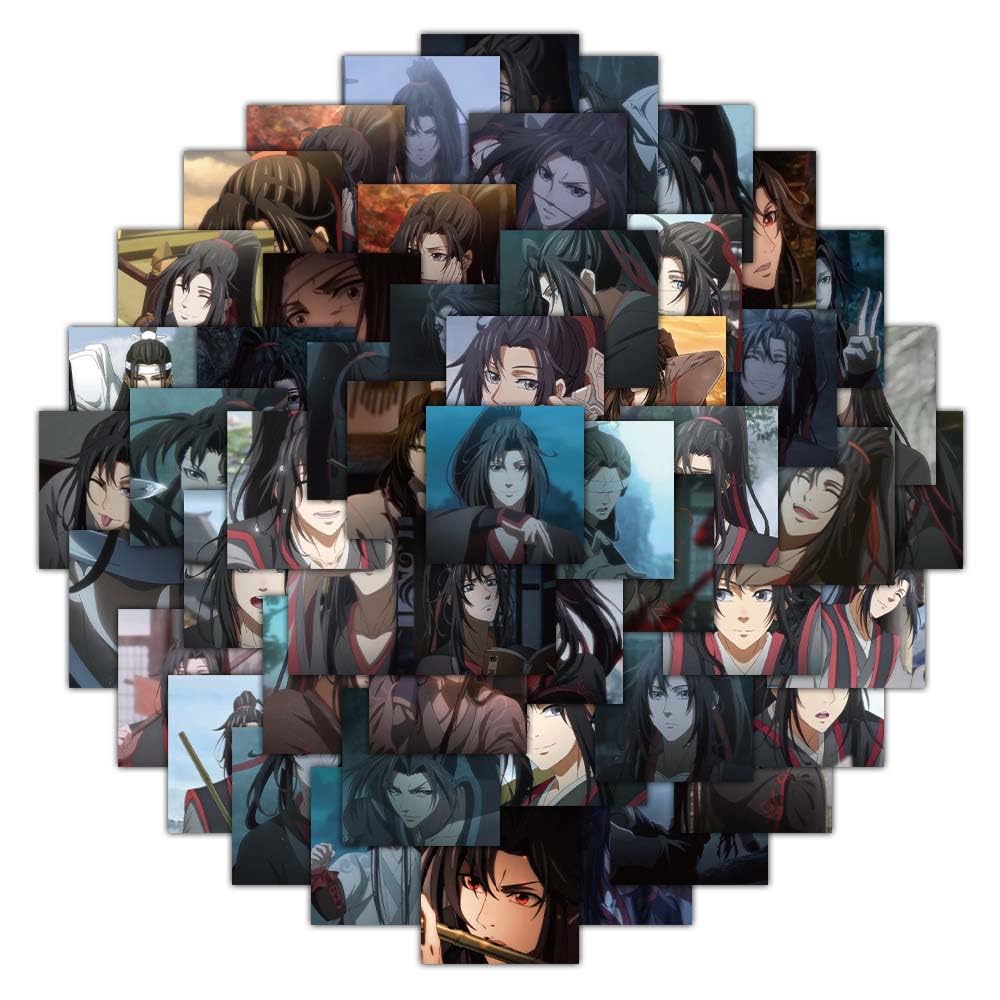 Founder Diabolism Stickers, 100 Pcs LAN Wangji Wei Wuxian Figure Vinyl Waterproof Sticker Decals for Party, Water Bottle Scrapbook Laptop Skateboard Computer for Teens Students