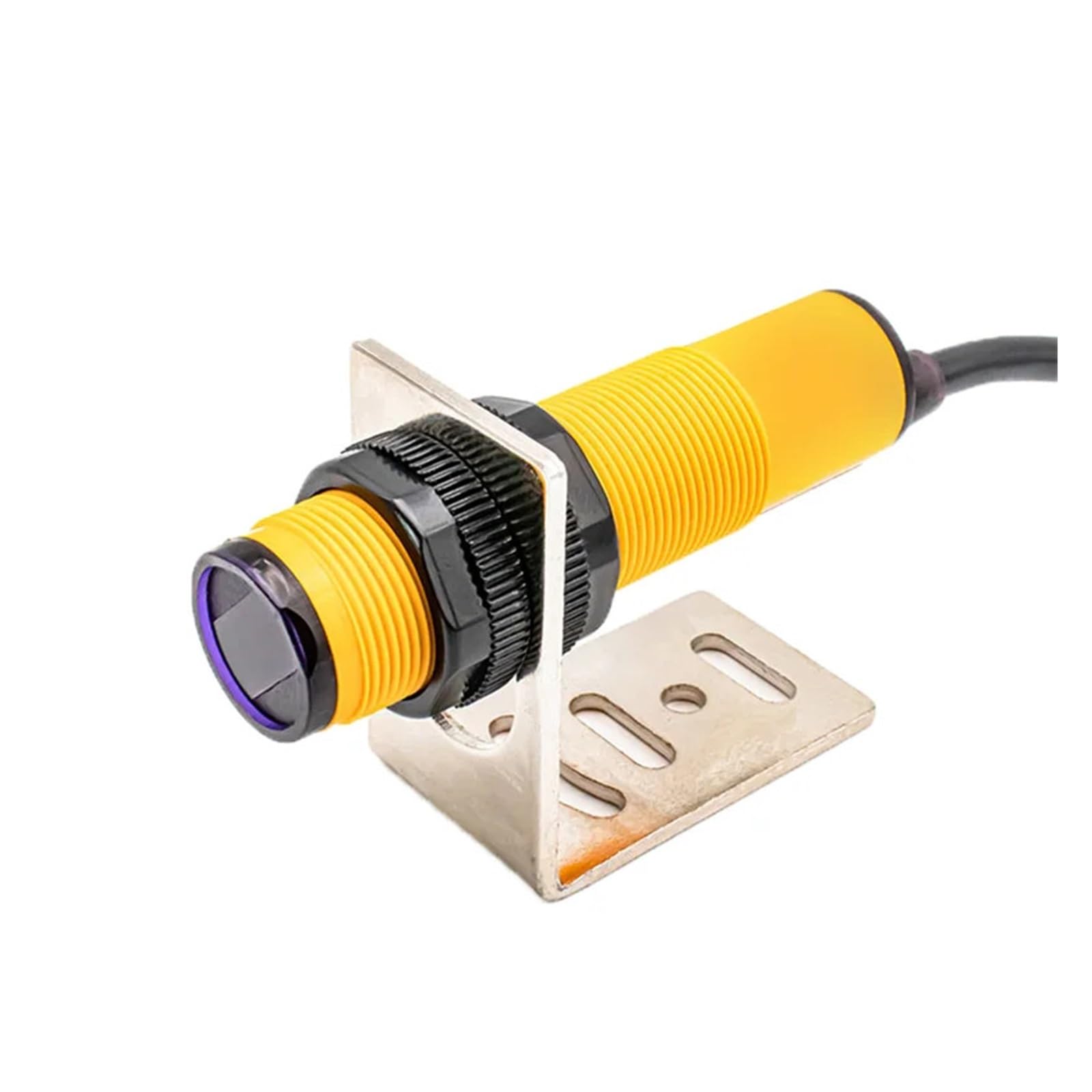BRODEFUP Photoelectric switch sensor M18 5M 10M 10 to 30V DC Retro reflection or Through beam Proximity switch sensor(10M PNP NO)