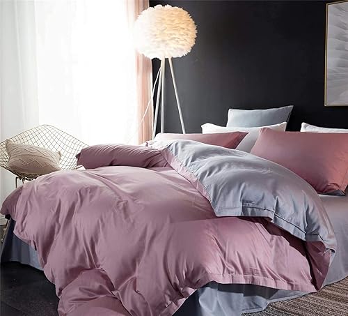 Miniatura 6 de Sheets N More Funda de edredón reversible de 5 piezas, 800 hilos, 100 % algodón egipcio, funda de edredón, blanco y mose, completa (84 x 86