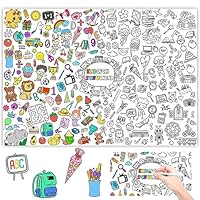 Ausmal Tischdecke Einschulung, Papier Ausmaltischdecke Schulanfang Schultüte Tiere Motiven, Schulanfang Geschenke für die Schultüte Füllung Mädchen Jungen