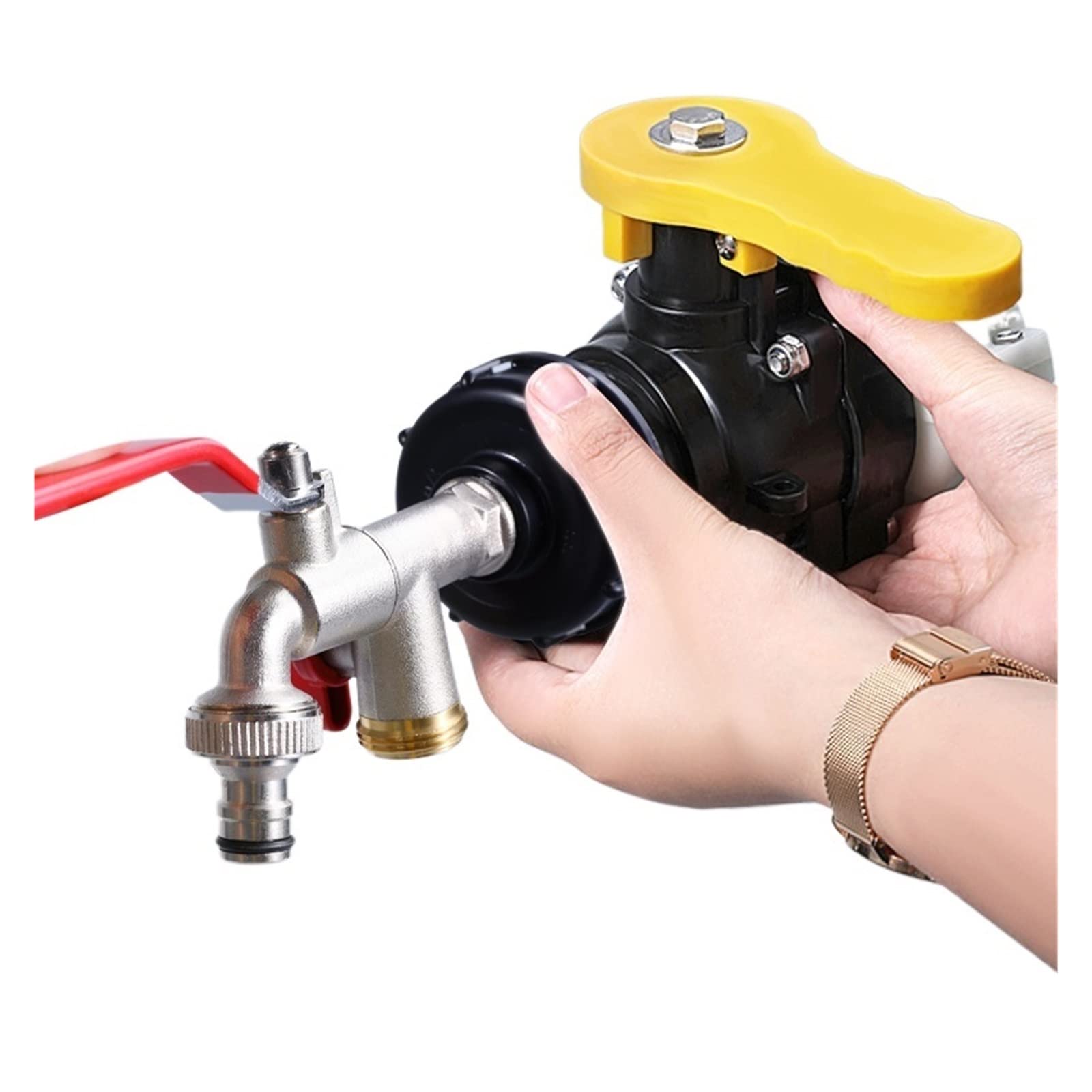Resistir Extremos de Alta presión y Temperatura Adaptador de Tanque S60 * 6 IBC, Grifo de latón, Herramienta de riego for jardín doméstico, Conector de Manguera, 1 Uds. (Color : 2)