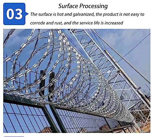 Alambre de púas de seguridad de acero galvanizado con diseño helicoidal doble 5