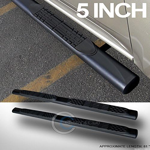 S & T RACING INC 5" Oval Matte Black Side Step NERF Bars Running Boards 04-08 for F150 Super CAB